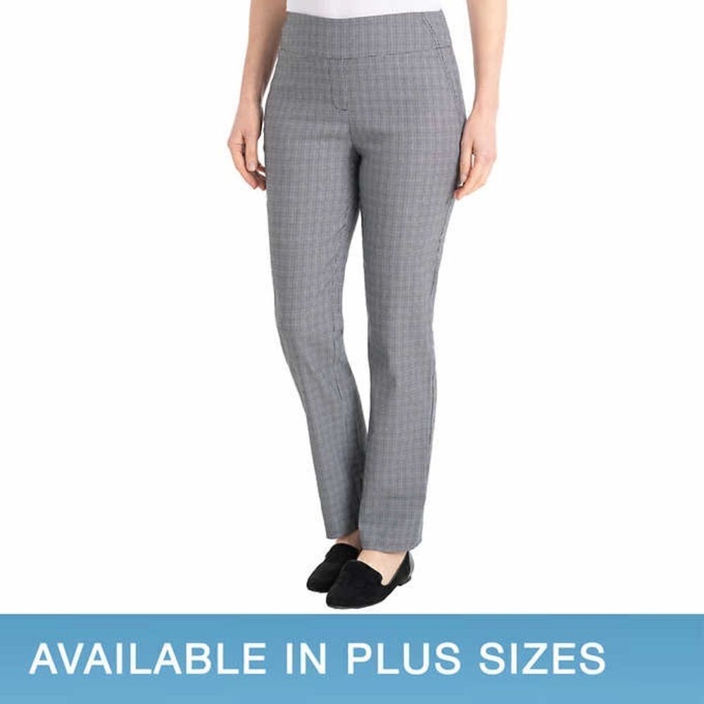 Hilary Radley Ladies' Pull-on black and white combo tummy control pants …